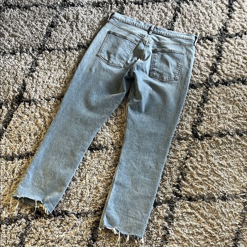 AGOLDE Merrel High Rise Straight Crop Jeans Raw Hem Size 28 - Picture 5 of 10